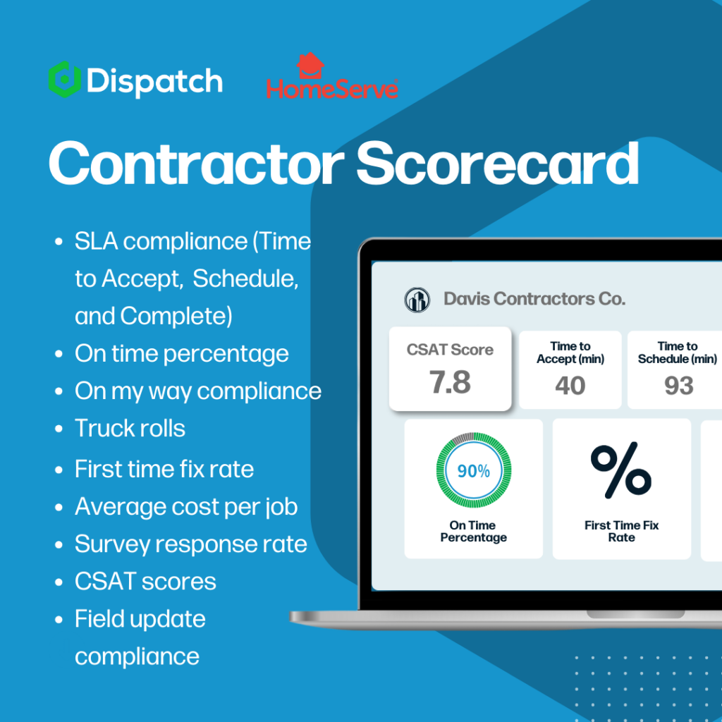 Contractor Scorecard: HomeServe + Dispatch